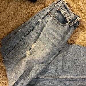 Abercrombie & Fitch distressed curve love jeans